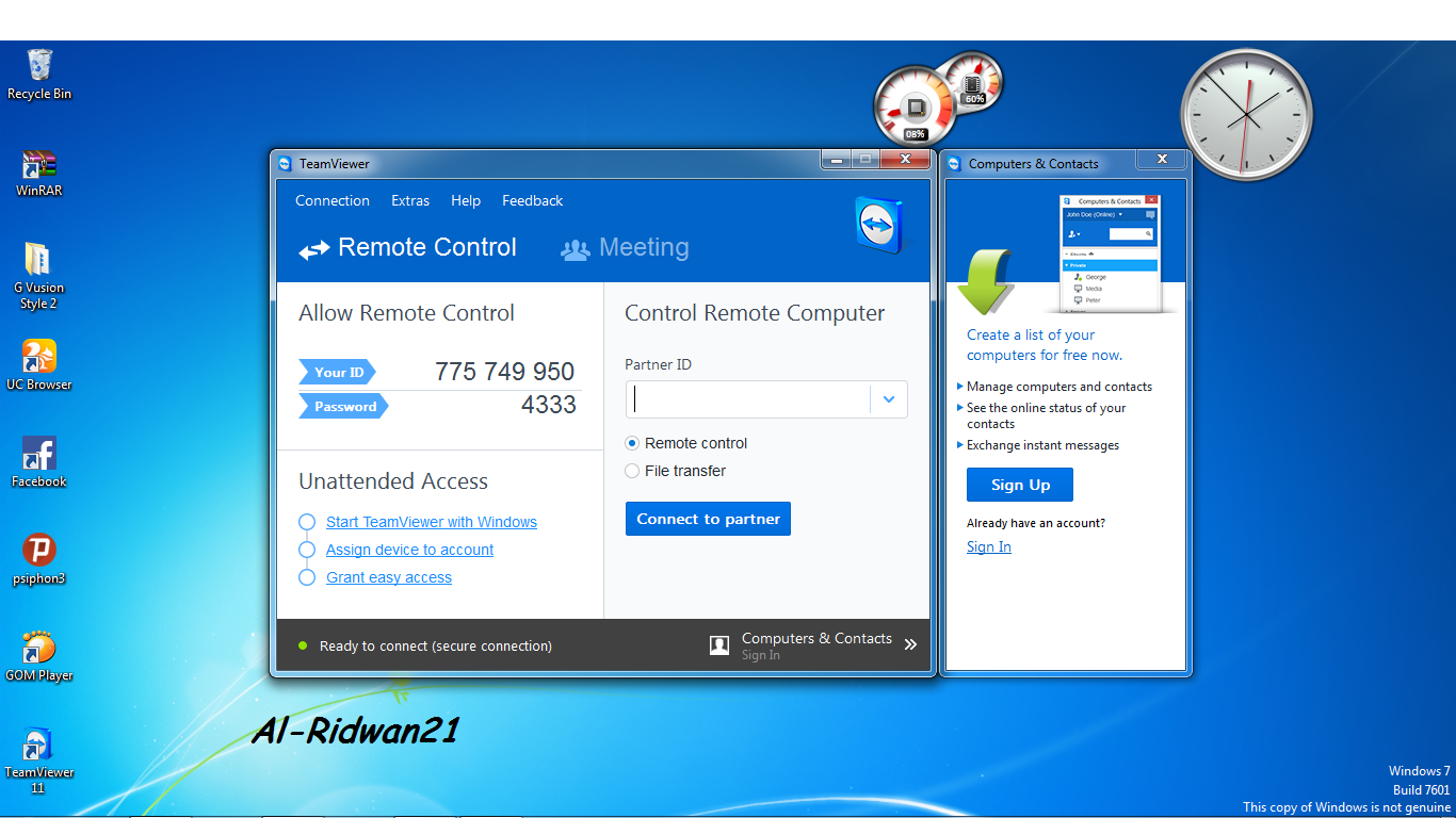 Start TEAMVIEWER