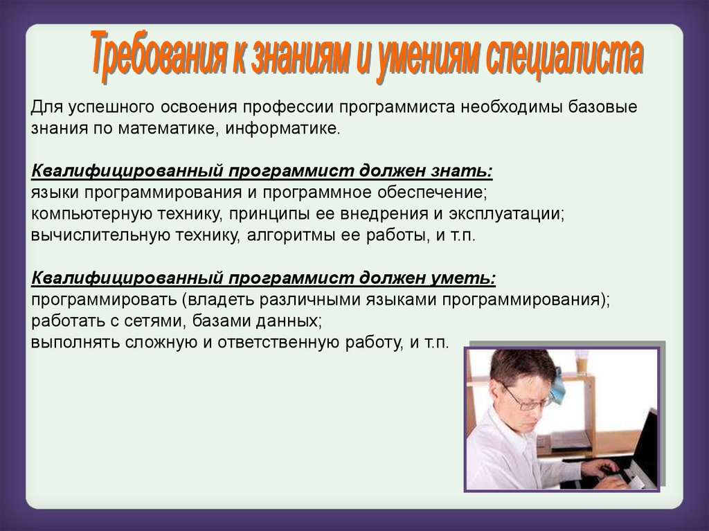 Программист балл. Что должен знать программист. Профессия программист. Что должен уметь программист. Профессиональные знания программиста.