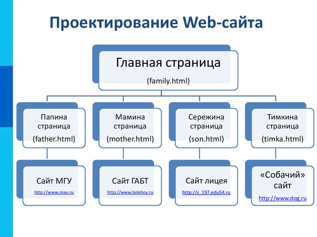 Структура веб сайта картинки