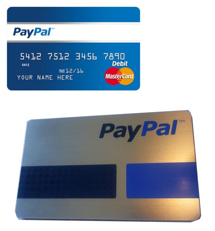 Пластиковая карта paypal