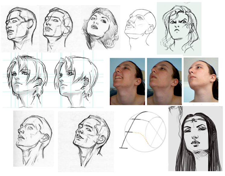 Как рисовать лицо в разных ракурсах