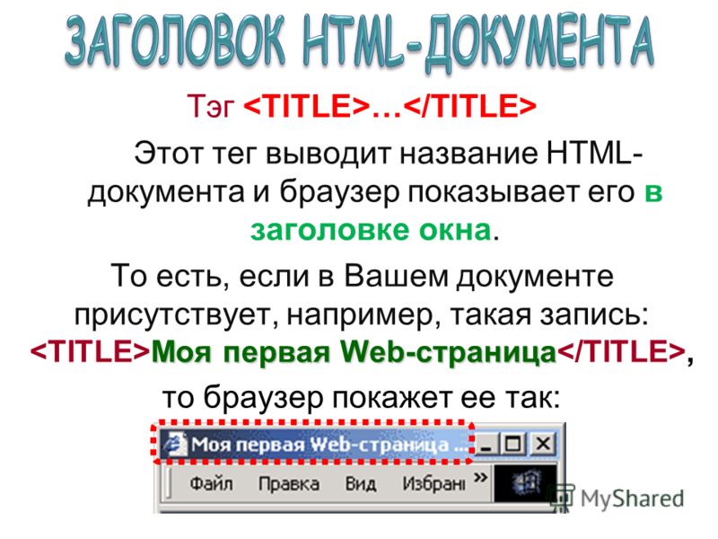 Как называется программа позволяющая просматривать веб страницы. Название веб страницы. Заголовок web страницы. Тег для заголовка веб страницы. Заголовок страницы html.