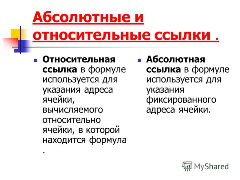 Чем отличается относительная от абсолютной. Абсолютные и относительные ссылки. Абсолютные b JNYJCBNTKMYST ccskrbссылки. Абсолютная ссылка и Относительная ссылка. Виды ссылок абсолютная Относительная.