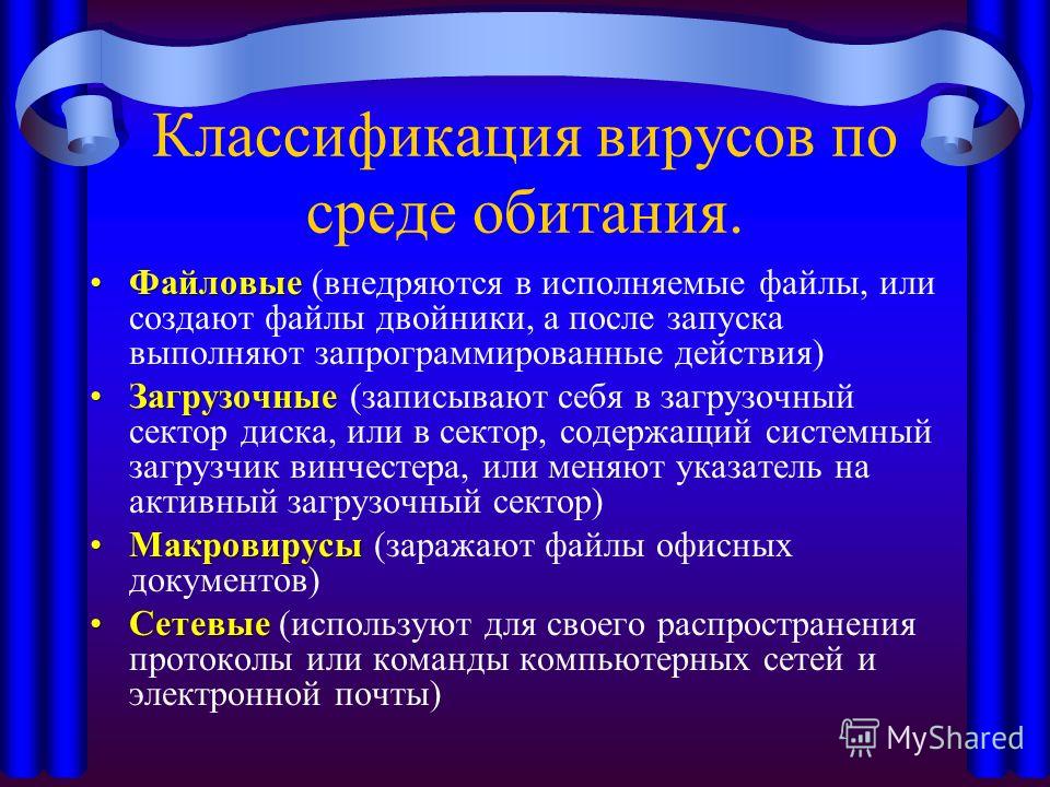 Презентация на тему классификация. Вирусы и их классификация. Компьютерные вирусы по среде обитания. Классификация вирусов ПК. Виды вирусов по среде обитания Информатика.