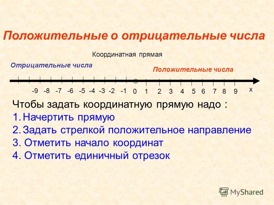 Положительные и отрицательные числа