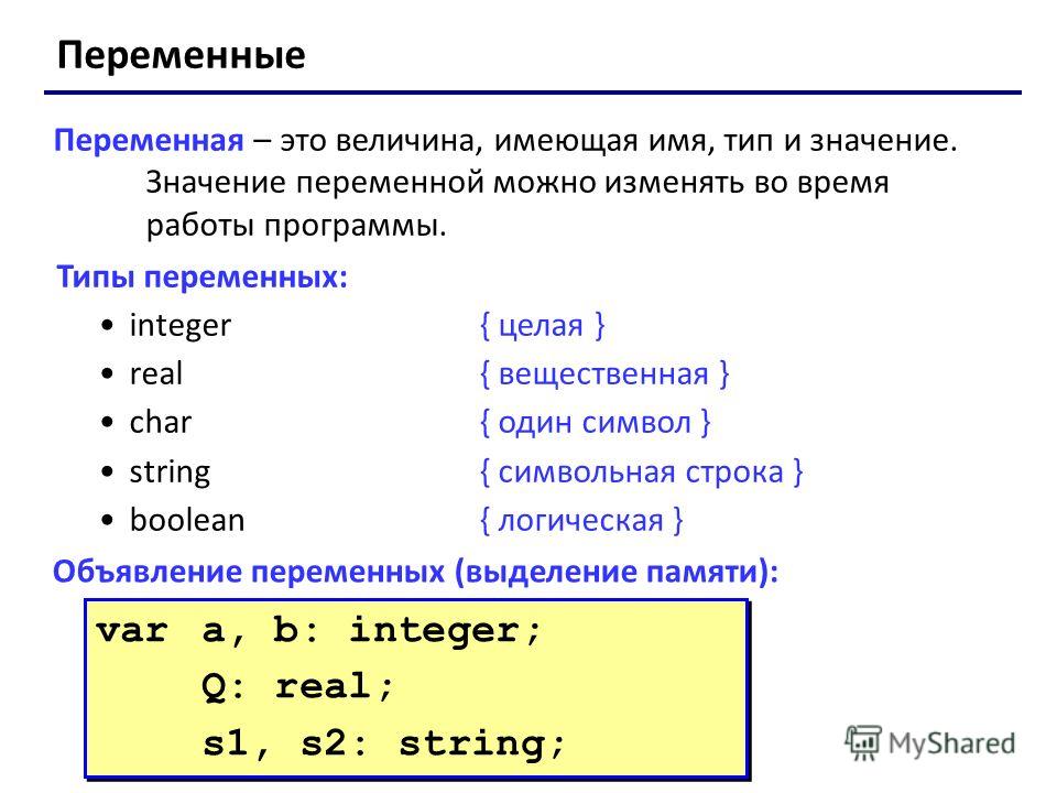 Какой тип переменной