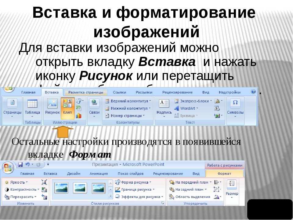 Редактирование и форматирование документа вставка в документ объектов презентация