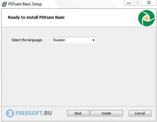 PdfSAM Basic - выбор русского языка 
