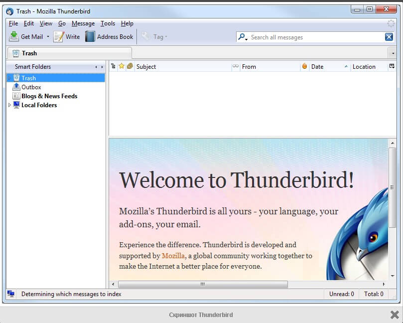 Скриншот Thunderbird