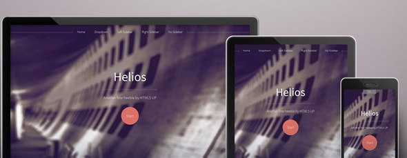 Helios - стильный шаблон сайта на HTML5