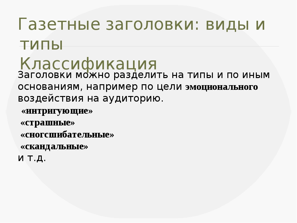 Лексика газетных заголовков проект