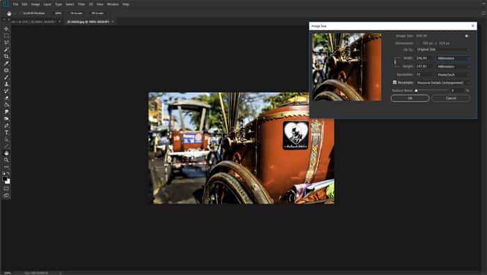 Screenshot of how to make a collage in Photoshop