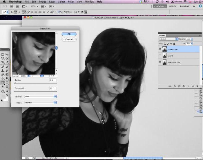 Как замылить картинку в фотошопе
