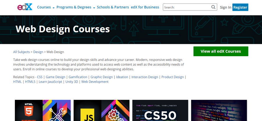 Web Design Courses on edX