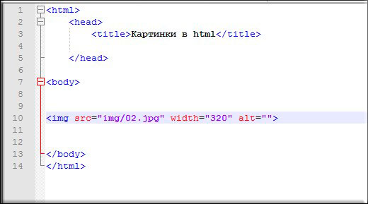 Изображение в хтмл
