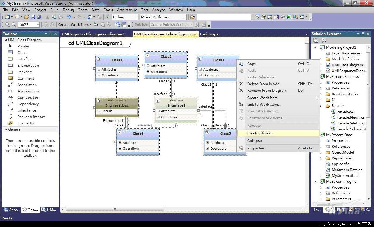 Как открыть диаграмму классов в visual studio