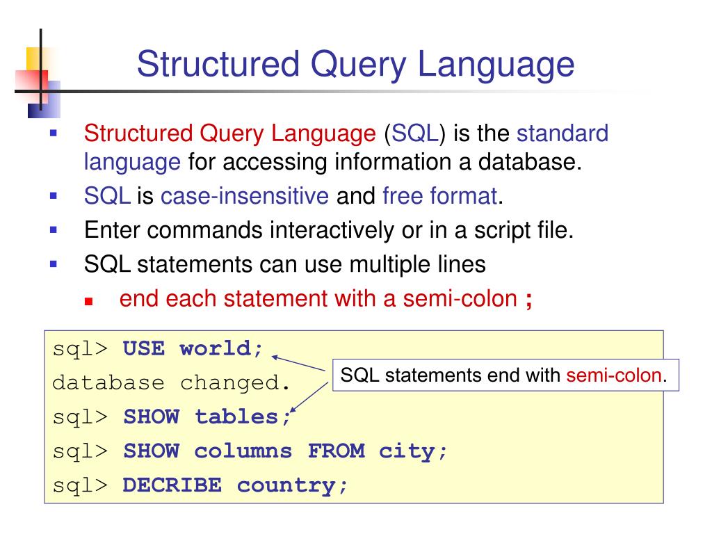 Using sql. SQL. SQL query. SQL query structure. Structured query language.