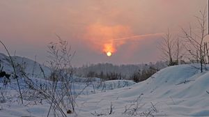 Превью обои зима, свет, солнце, небо