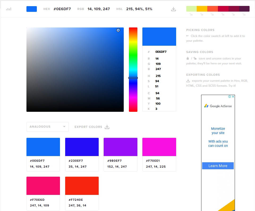 Онлайн программа по подбору цвета в интерьере