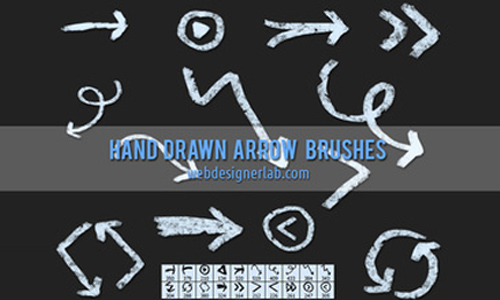 Grungy Hand Drawn Arrow Brushes