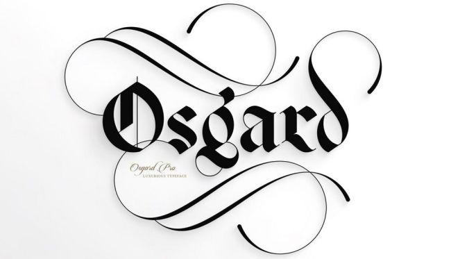 Старомодный готический шрифт Osgard Pro