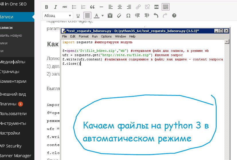 Как сохранить файл в python