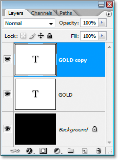 Duplicate the text layer