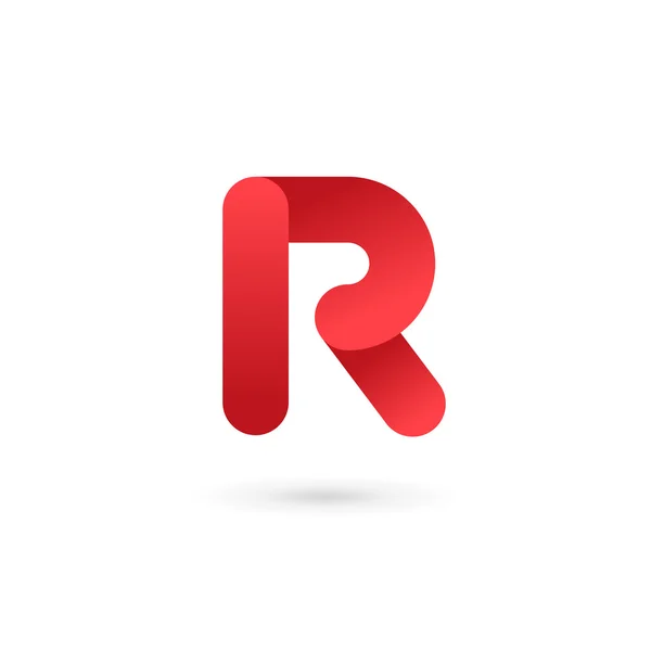 Символ эмблемы письма r проектирует элементы шаблона Векторная Графика