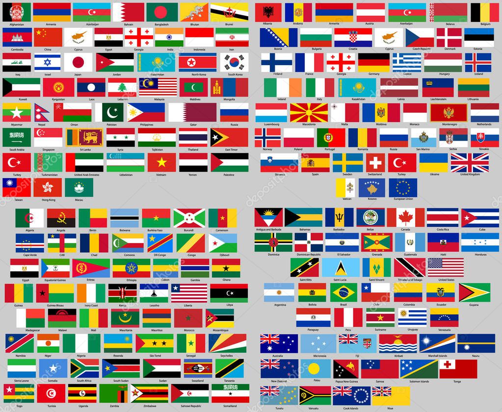 Рисовать флаги всех стран