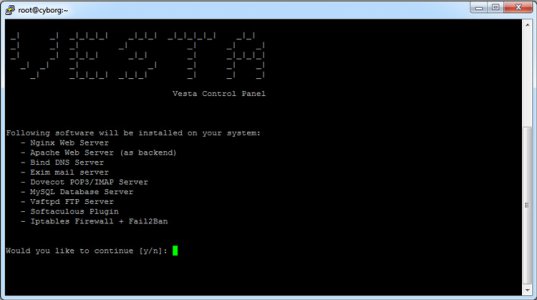 Устанавливаем Vestacp