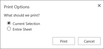 print selected cells