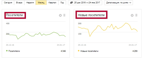 Посетители и новые посетители