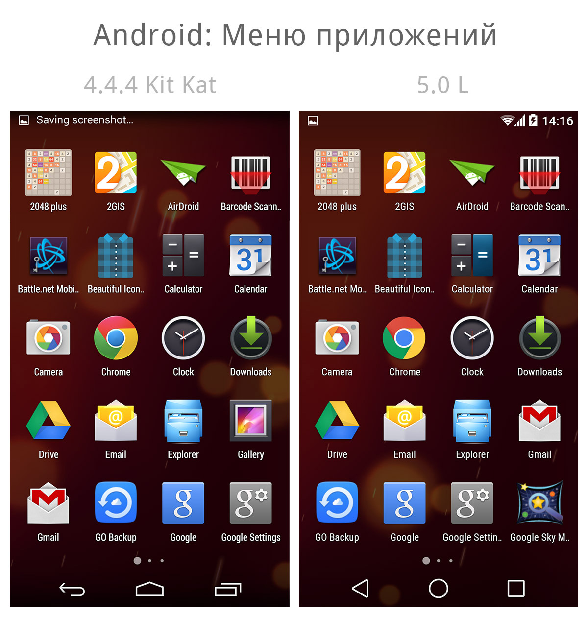 Android 4.4 приложения