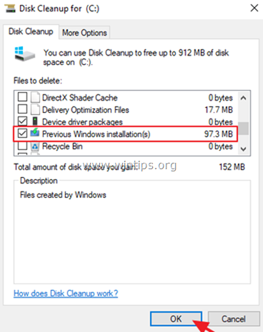 delete windows.old folder windows 7, 8, 10