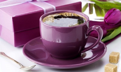 кофе чашка блюдце пенка рафинад коробка тюльпан