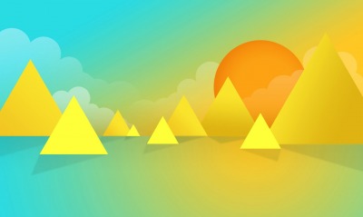 вектор рисунок пирамиды солнце облака