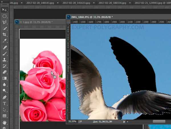 Как добавить цветы на фото в фотошопе