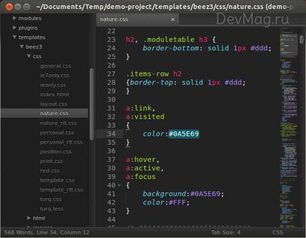 Тема для sublime text 3 как в brackets